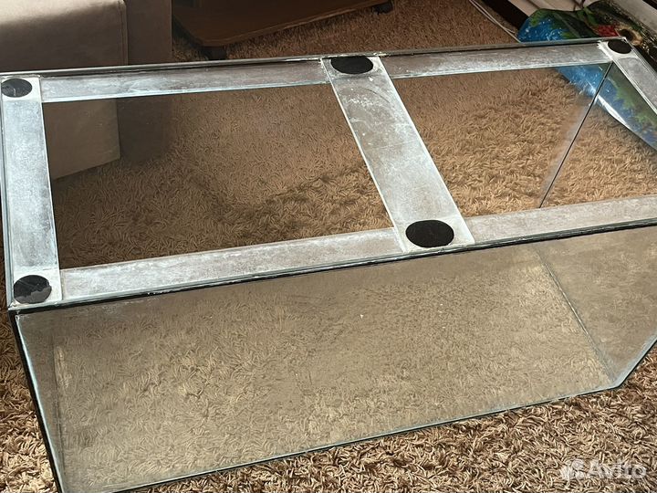 Аквариум на 120 литров б/у, с тумбой и насосом