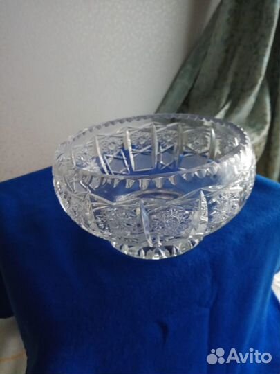 Ваза для фруктор из хрусталя Югославия