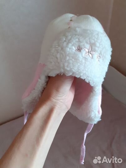 Шапочка для девочки 0-6мес