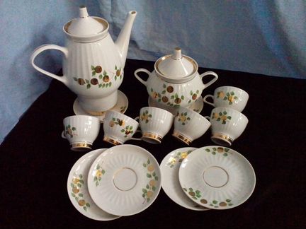 Кофейный фарфоровый сервиз времен СССР, мфз