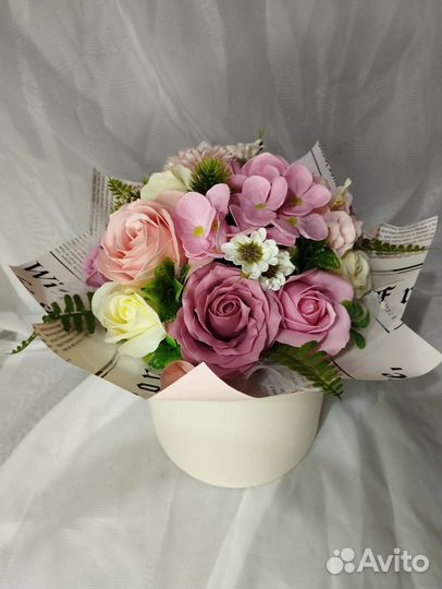 Букет из мыльных цветов