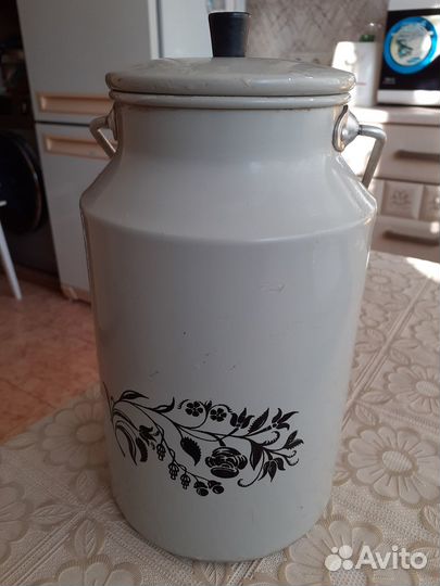 Бидон алюминиевый эмалированный