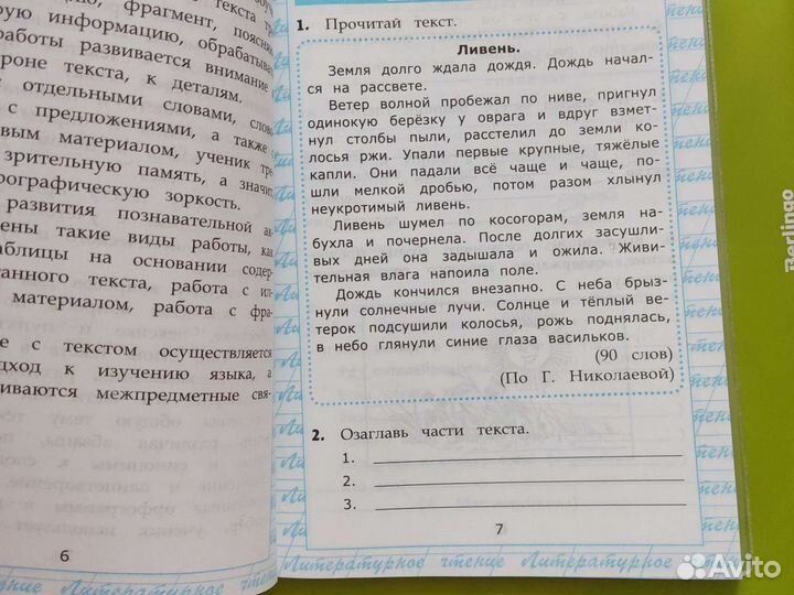 Чтение работа с текстом 4 класс. Новая