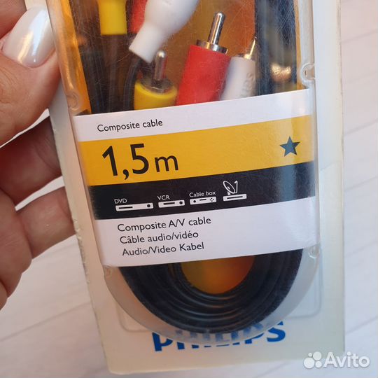 Кабель Philips 3 RCA 1,5м