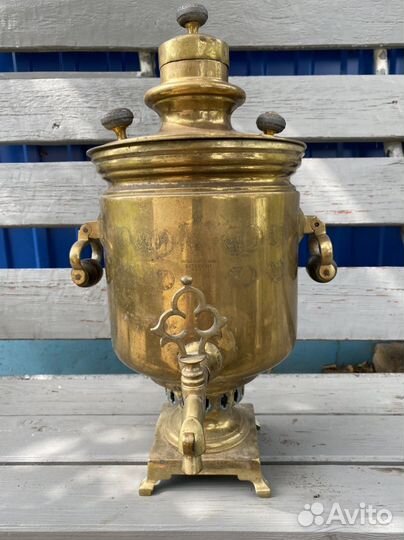Самовар братья баташевы старинный на дровах