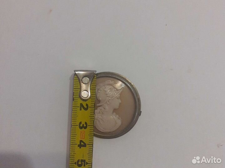 Брошь Камея серебро 875