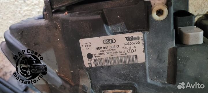 Фара правая Audi A4 B6 в хорошем состояние