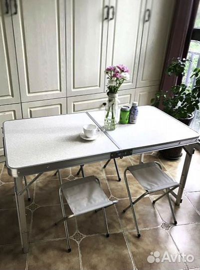 Складные туристические стол и стулья(4)