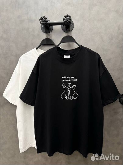 Футболка vetements оверсайз зайчики топ