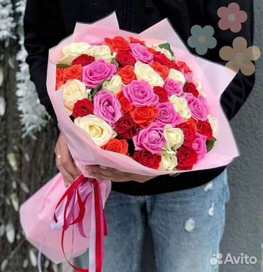 Букет 25 роз, букет 51 роза, букет 101 роза