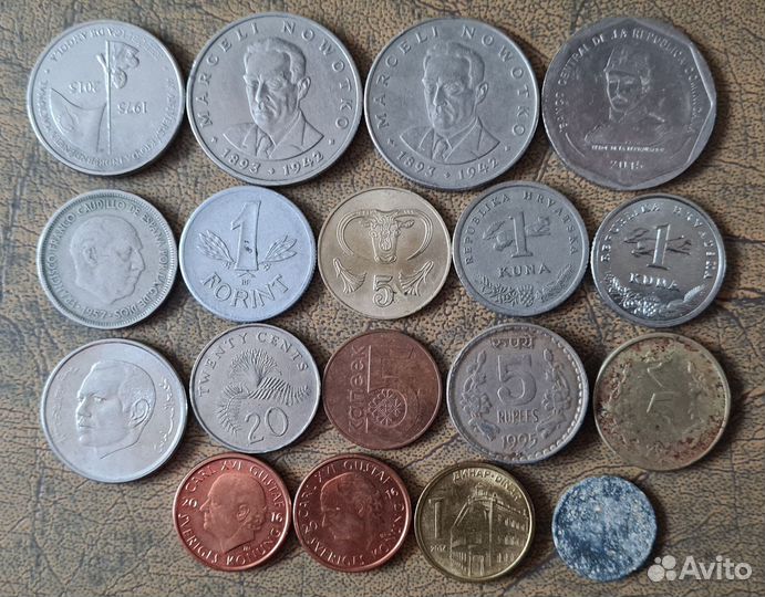 Иностранные монеты + евроценты