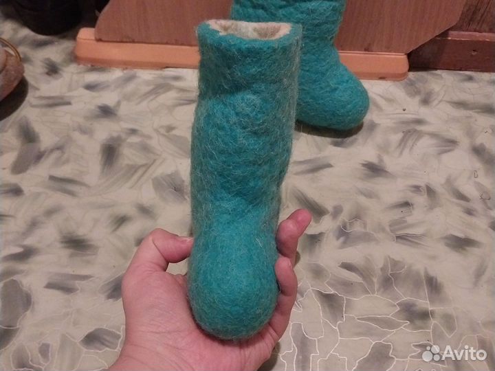 Валенки детские 20-21 размер бирюзовые