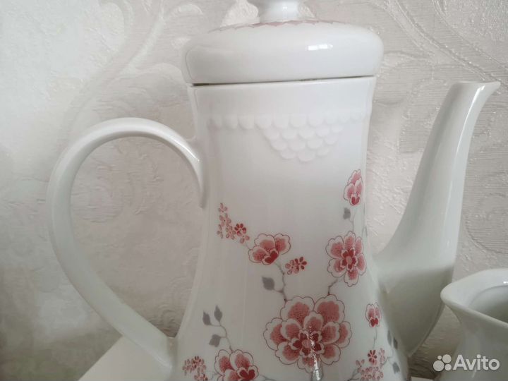 Винтажный кофейный сервиз Inglasur Colditz ГДР