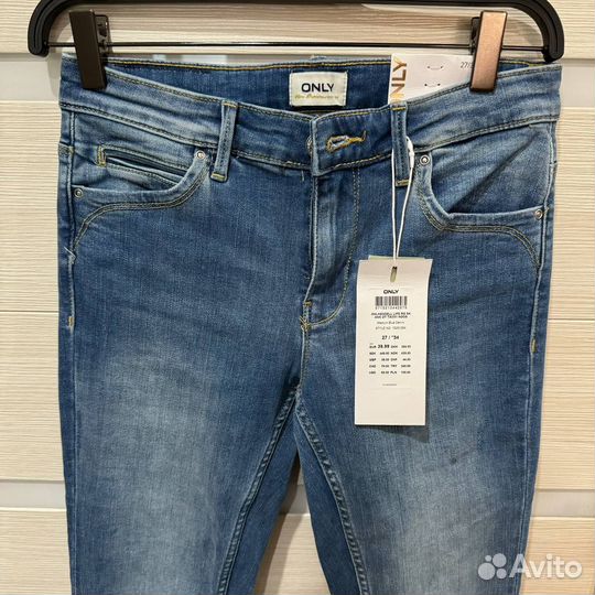 Джинсы рваные синего цвета Only (новые, с биркой)