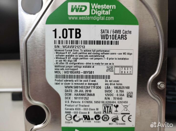 Жесткий диск 1 тб WD