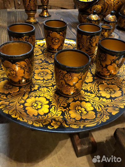Набор хохлома золотая винтаж