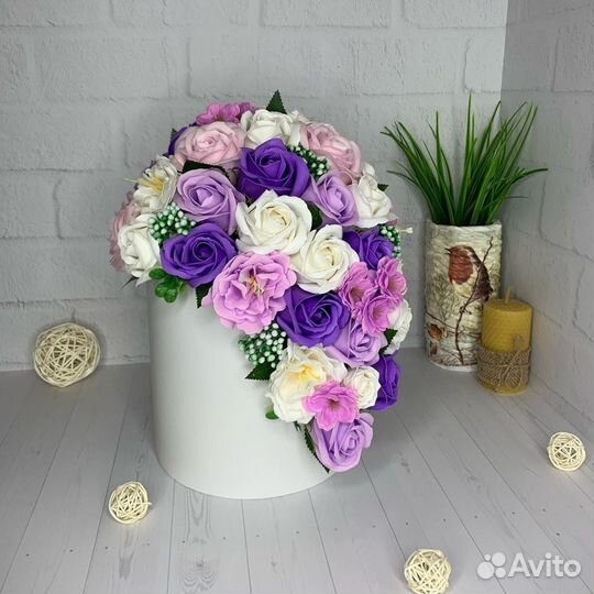 Букет из мыльных роз