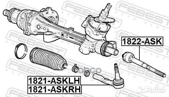 Наконечник рулевой правый 1821askrh Febest