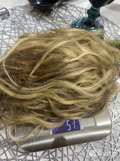 Волосы для наращивания блонд 45 см