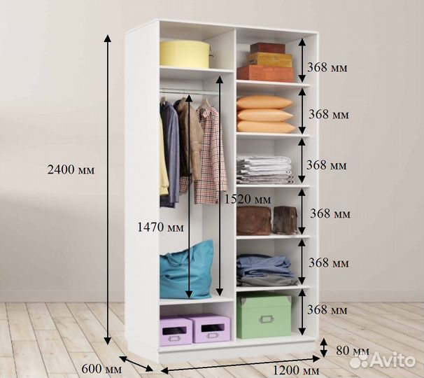 Лофт Классика 04 Шкаф-купе 1200.04 фасад 01.01