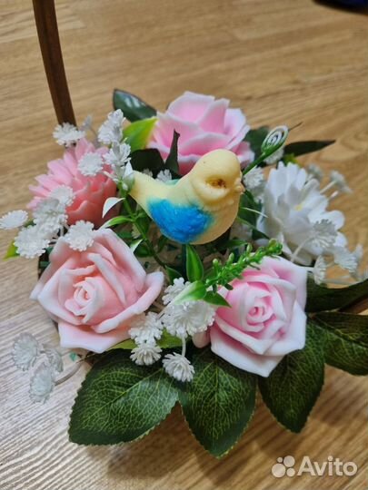 Букет из мыльных роз