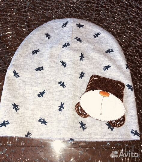 Трикотажная шапка детская серая