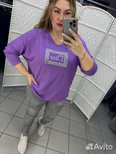 Туника со стразами турция 50-54