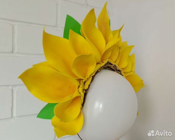 Ободок-кокошник подсолнух