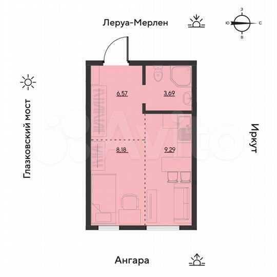 1-к. квартира, 27,7 м², 18/19 эт.
