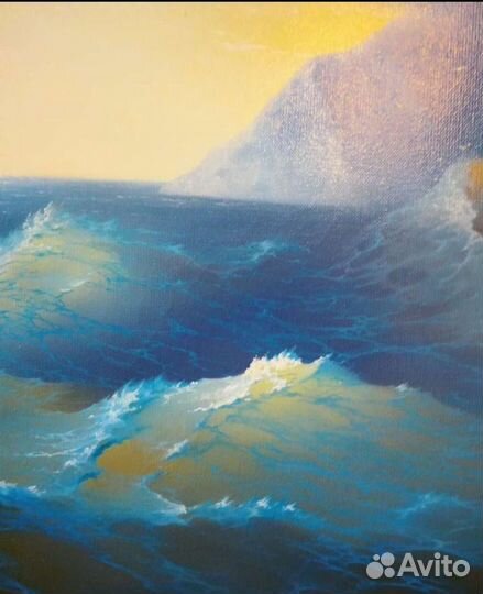 Картина, масло,холст, большая,копия,Айвазовский