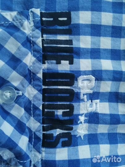Отправлю почтой. Синяя клетчатая рубашка yigga (Ге