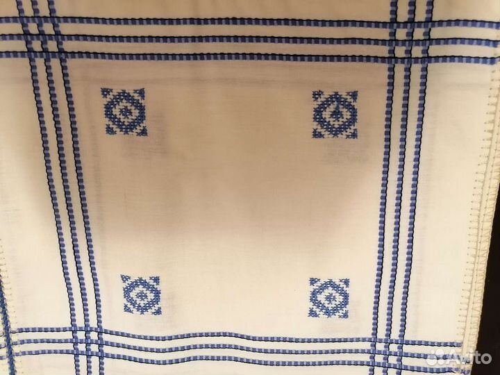 Винтажная скатерть вышитая крестиком мережка