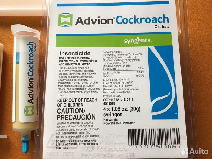Тараканы Advion Cockroach Gel bait средство