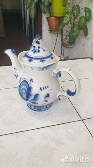 Чайник заварочный СССР Гжель