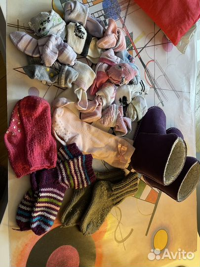 Носки для девочки 2-3 года пакетом