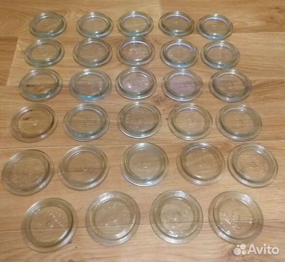 Крышки стеклянные с зажимами для банок. СССР