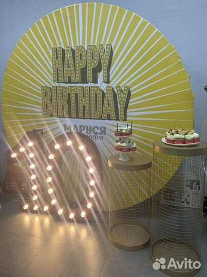 Аренда цифры с лампочками