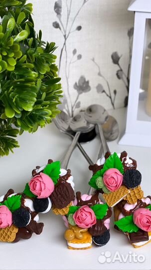 Кружки, ложки с декором из полимерной глины