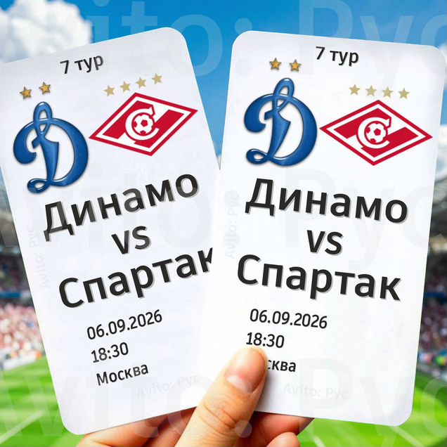 Билеты на футбол Динамо Спартак