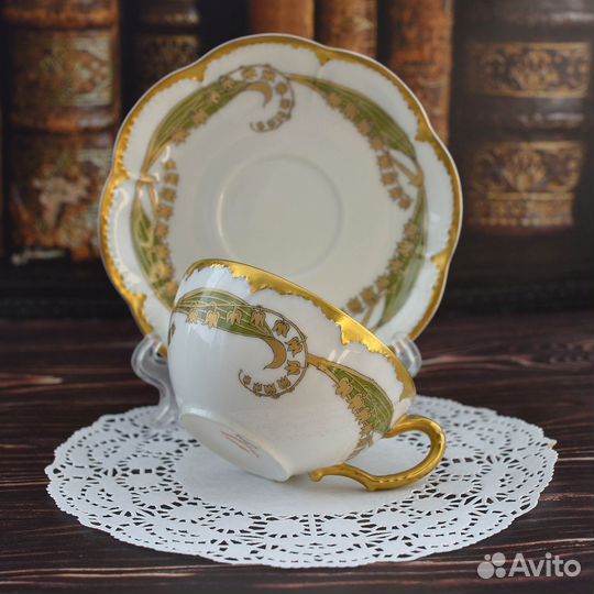 Haviland Limoges Лимож: кофейная пара с ландышами