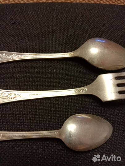 Ложка и вилка мельхиоровая