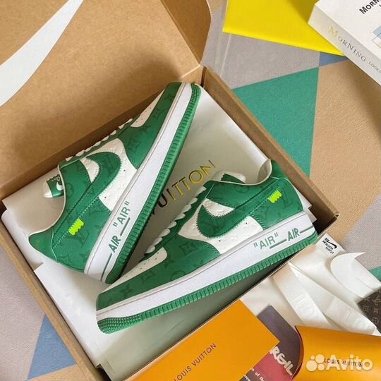 Кроссовки Nike Air Force 1 x Louis Vuitton Green