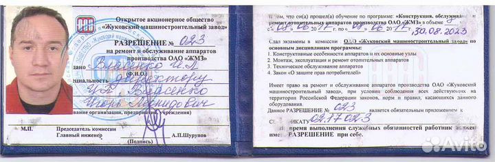 Ремонт газовых котлов аогв Жуковский. Все модели