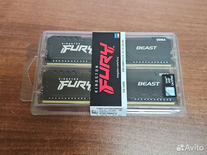 Оперативная память Kingston Fury Beast 16 Gb