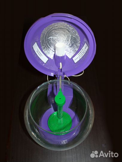 Круглый дизайнерский аквариум 6,5л на подставке