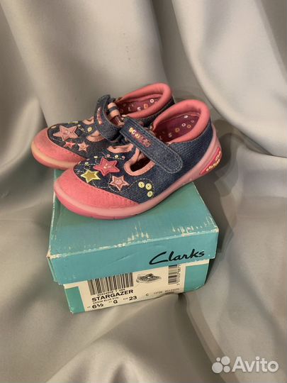 Джинсовые туфли clarks 23