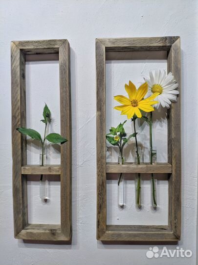 Рамка с пробирками для живых цветов