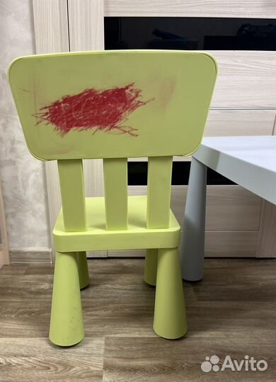 Детский стол и стул икея мамут