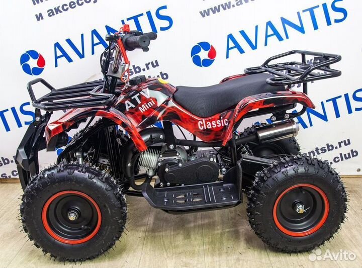 Квадроцикл ATV classic mini (эл) красный камуфляж