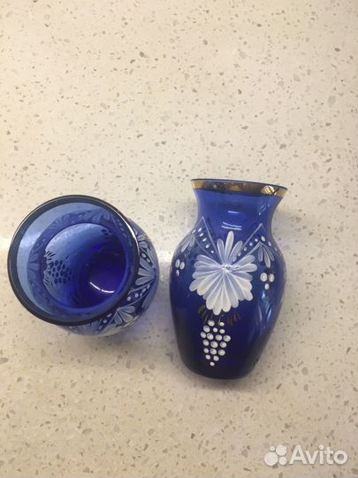 Ваза цветное стекло СССР